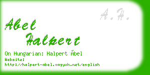 abel halpert business card
